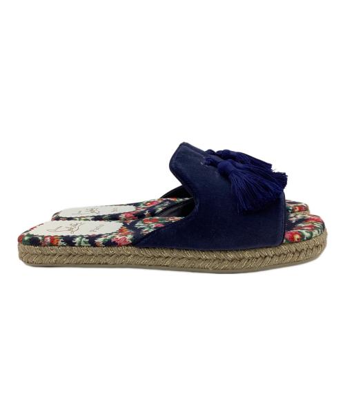 Christian Louboutin（クリスチャン・ルブタン）Christian Louboutin (クリスチャン・ルブタン) PACHA FLAT ESPADRILLES（パチャ フラット エスパドリーユ） ネイビー サイズ:37の古着・服飾アイテム