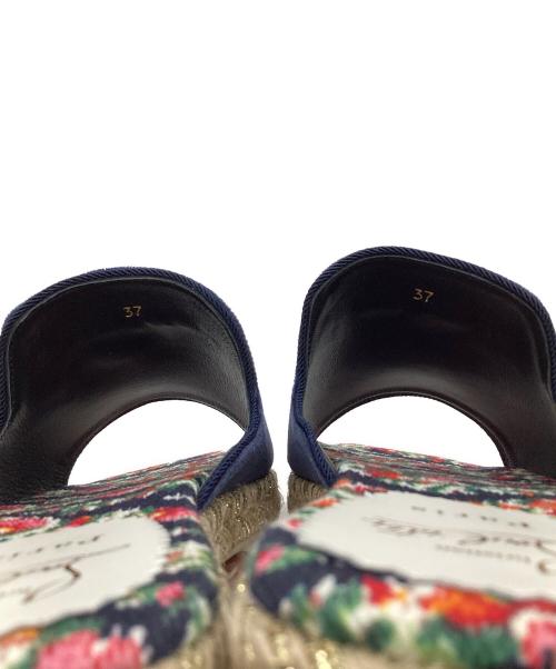 Christian Louboutin（クリスチャン・ルブタン）Christian Louboutin (クリスチャン・ルブタン) PACHA FLAT ESPADRILLES（パチャ フラット エスパドリーユ） ネイビー サイズ:37の古着・服飾アイテム