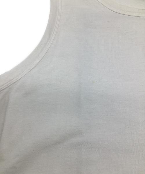 MIU MIU（ミュウミュウ）MIU MIU (ミュウミュウ) タンクトップ ホワイト×ブラック サイズ:Sの古着・服飾アイテム