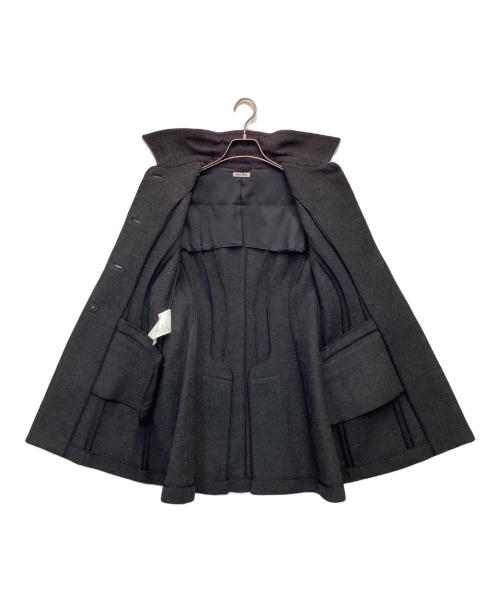 MIU MIU（ミュウミュウ）MIU MIU (ミュウミュウ) ウールコート グレー サイズ:40の古着・服飾アイテム