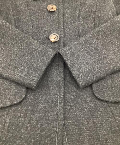 MIU MIU（ミュウミュウ）MIU MIU (ミュウミュウ) ウールコート グレー サイズ:40の古着・服飾アイテム