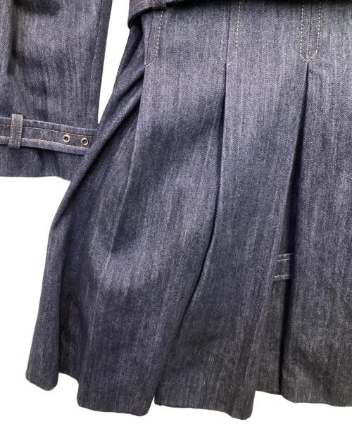 MIU MIU（ミュウミュウ）MIU MIU (ミュウミュウ) デニムトレンチコート インディゴ サイズ:42の古着・服飾アイテム