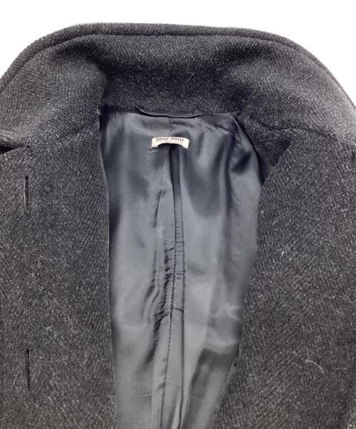 MIU MIU（ミュウミュウ）MIU MIU (ミュウミュウ) ウールコート ブラック サイズ:38の古着・服飾アイテム