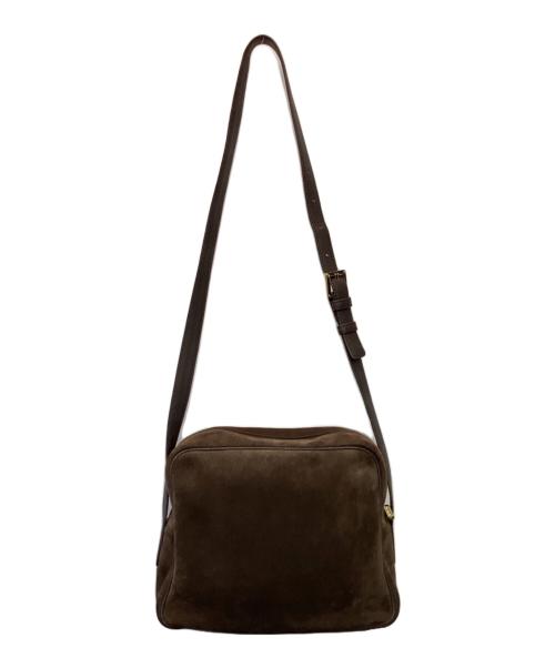 LOEWE（ロエベ）LOEWE (ロエベ) アナグラム スウェード ショルダーバッグ ブラウンの古着・服飾アイテム