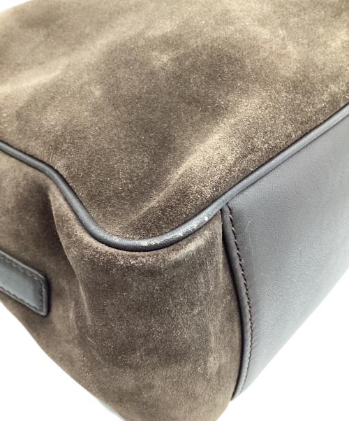 LOEWE（ロエベ）LOEWE (ロエベ) アナグラム スウェード ショルダーバッグ ブラウンの古着・服飾アイテム