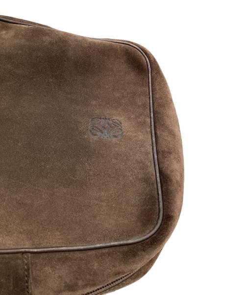 LOEWE（ロエベ）LOEWE (ロエベ) アナグラム スウェード ショルダーバッグ ブラウンの古着・服飾アイテム