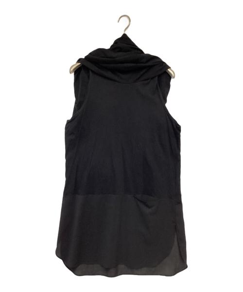 Y's（ワイズ）Y's (ワイズ) COMBI LOGO BLOUSE（コンビ ロゴ ブラウス） ブラック サイズ:2の古着・服飾アイテム