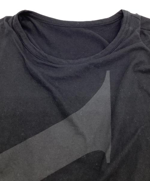 Y's（ワイズ）Y's (ワイズ) COMBI LOGO BLOUSE（コンビ ロゴ ブラウス） ブラック サイズ:2の古着・服飾アイテム