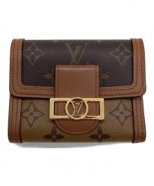 LOUIS VUITTON（ルイ ヴィトン）の古着「ポルトフォイユ･ドーフィーヌ コンパクト」｜ブラック×ブラウン