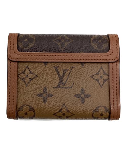 LOUIS VUITTON（ルイ ヴィトン）LOUIS VUITTON (ルイ ヴィトン) ポルトフォイユ･ドーフィーヌ コンパクト ブラック×ブラウンの古着・服飾アイテム