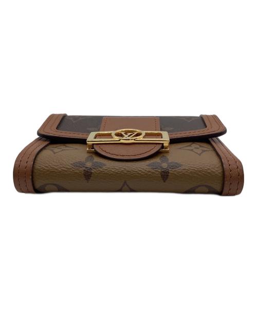 LOUIS VUITTON（ルイ ヴィトン）LOUIS VUITTON (ルイ ヴィトン) ポルトフォイユ･ドーフィーヌ コンパクト ブラック×ブラウンの古着・服飾アイテム