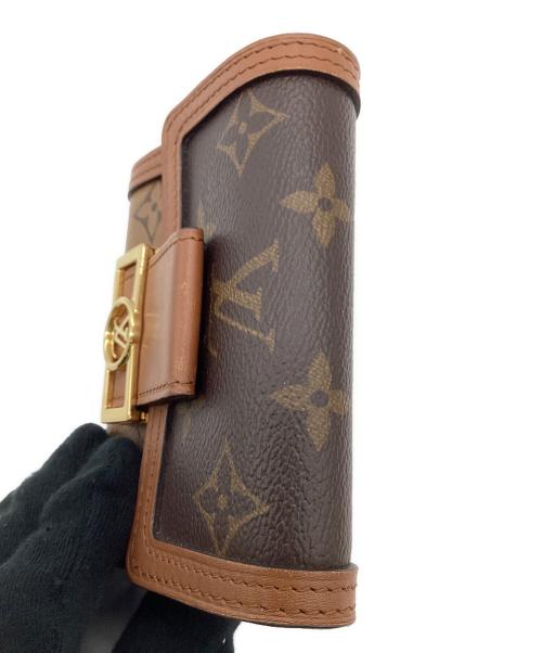 LOUIS VUITTON（ルイ ヴィトン）LOUIS VUITTON (ルイ ヴィトン) ポルトフォイユ･ドーフィーヌ コンパクト ブラック×ブラウンの古着・服飾アイテム