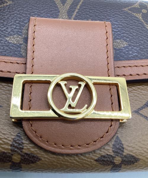 LOUIS VUITTON（ルイ ヴィトン）LOUIS VUITTON (ルイ ヴィトン) ポルトフォイユ･ドーフィーヌ コンパクト ブラック×ブラウンの古着・服飾アイテム