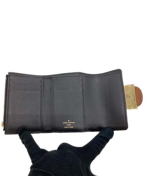 LOUIS VUITTON（ルイ ヴィトン）LOUIS VUITTON (ルイ ヴィトン) ポルトフォイユ･ドーフィーヌ コンパクト ブラック×ブラウンの古着・服飾アイテム