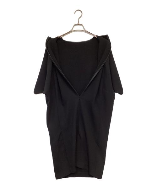 SOEJU（ソージュ）SOEJU (ソージュ) ライトクロスコクーンシルエットワンピース ブラック サイズ:Sの古着・服飾アイテム