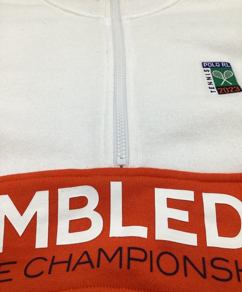 Polo by RalphLauren（ポロ バイ ラルフローレン）Polo by RalphLauren (ポロ バイ ラルフローレン) ハーフジップスウェット グリーン×ホワイト サイズ:Mの古着・服飾アイテム