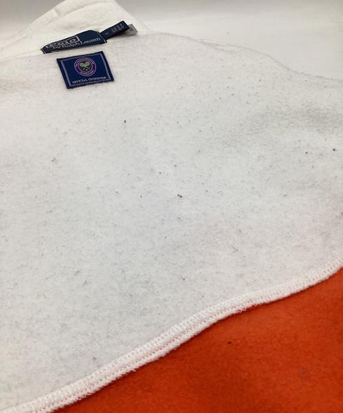 Polo by RalphLauren（ポロ バイ ラルフローレン）Polo by RalphLauren (ポロ バイ ラルフローレン) ハーフジップスウェット グリーン×ホワイト サイズ:Mの古着・服飾アイテム