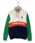 Polo by RalphLauren（ポロ バイ ラルフローレン）の古着「ハーフジップスウェット」｜グリーン×ホワイト