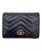GUCCIグッチ）の古着「GGマーモント 2つ折り財布」｜ブラック