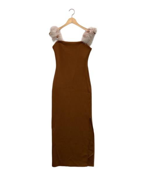 melt the lady（メルトザレディ）melt the lady (メルトザレディ) ノースリーブワンピース ブラウン サイズ:Fの古着・服飾アイテム