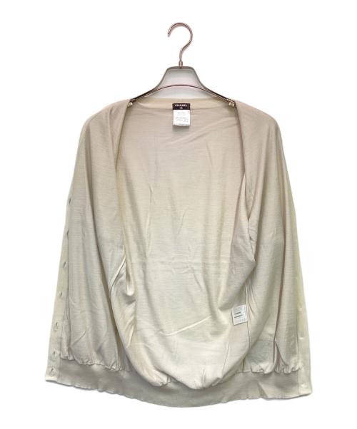CHANEL（シャネル）CHANEL (シャネル) カシミヤ シルク ハイゲージ カーディガン ベージュ サイズ:38の古着・服飾アイテム