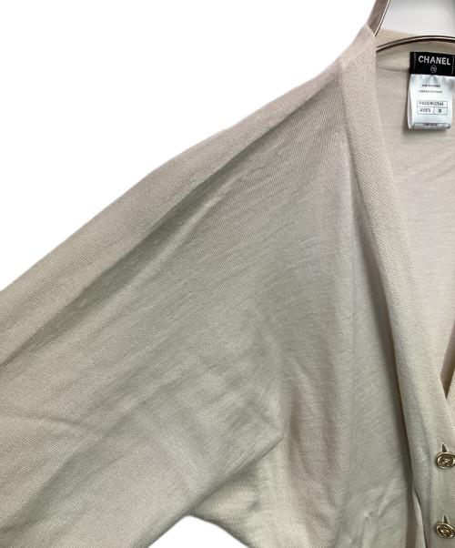 CHANEL（シャネル）CHANEL (シャネル) カシミヤ シルク ハイゲージ カーディガン ベージュ サイズ:38の古着・服飾アイテム