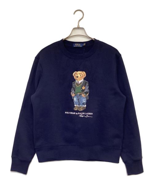 POLO RALPH LAUREN（ポロ・ラルフローレン）POLO RALPH LAUREN (ポロ・ラルフローレン) クルーネック スウェット ネイビー サイズ:Mの古着・服飾アイテム
