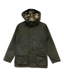 Barbour（バブアー）の古着「SL BEDALE HOODED WAX（スリム ビデイル フーデッド ワックス）ジャケット」｜グリーン