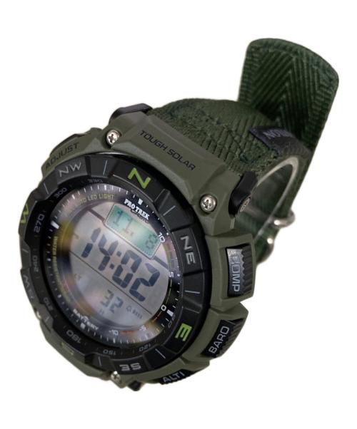 CASIO（カシオ）CASIO (カシオ) PROTREK Climber Line（プロトレック クライマーライン）ソーラーデジタルウォッチ グリーンの古着・服飾アイテム