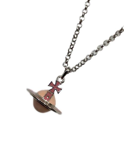 Vivienne Westwood（ヴィヴィアンウエストウッド）Vivienne Westwood (ヴィヴィアンウエストウッド) エナメルオーブ ペンダント ピンク×シルバーの古着・服飾アイテム