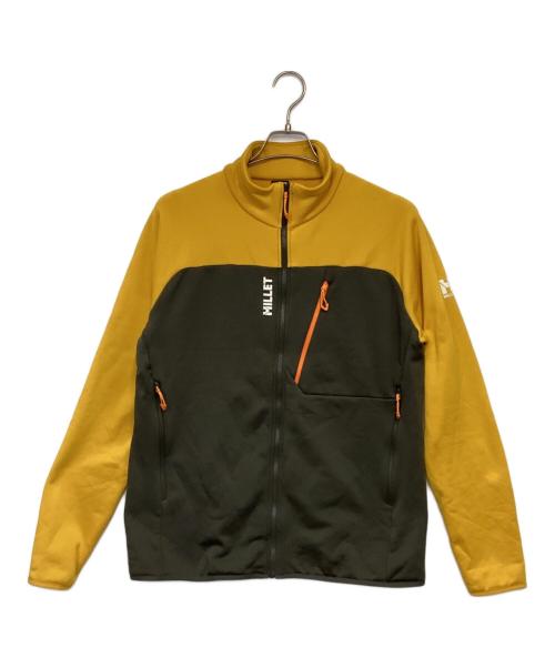 MILLET（ミレー）MILLET (ミレー) SENECA（セネカ）フリースジャケット イエロー×グレー サイズ:JP XLの古着・服飾アイテム