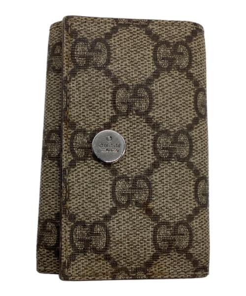 GUCCI（グッチ）GUCCI (グッチ) GGスプリーム キーケース ベージュの古着・服飾アイテム