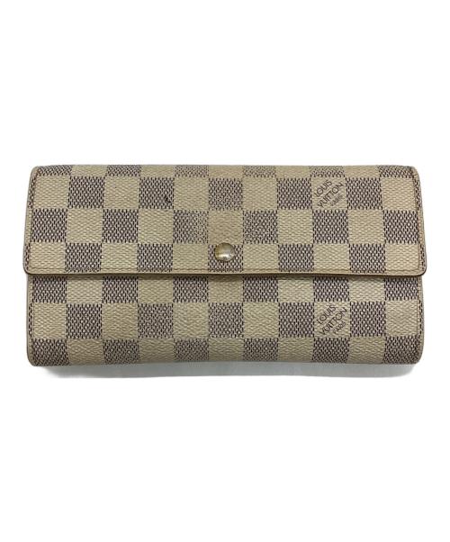 LOUIS VUITTON（ルイ ヴィトン）LOUIS VUITTON (ルイ ヴィトン) ダミエ アズール ポルトフォイユ サラ 長財布 アイボリーの古着・服飾アイテム