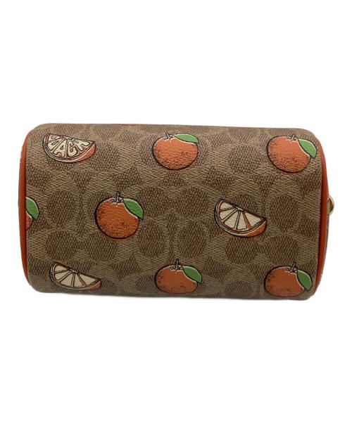 COACH（コーチ）COACH (コーチ) ミニ ローアン クロスボディ バッグ ベージュ×オレンジの古着・服飾アイテム