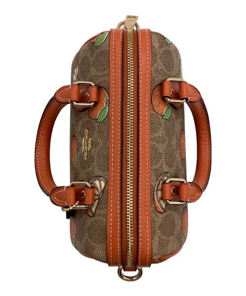 COACH（コーチ）COACH (コーチ) ミニ ローアン クロスボディ バッグ ベージュ×オレンジの古着・服飾アイテム