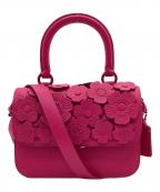 COACHコーチ）の古着「Rogue Top Handle Bag（ローグ トップ ハンドル バッグ）」｜ショッキングピンク