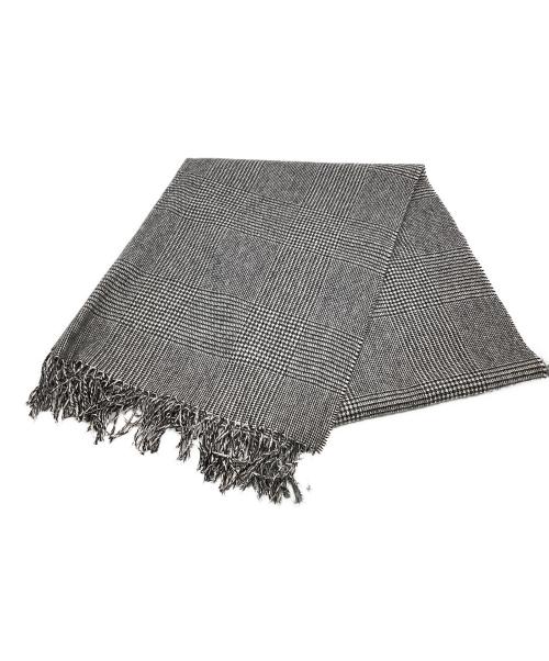 JOHNSTONS OF ELGIN（ジョンストンズオブエルガン）JOHNSTONS OF ELGIN (ジョンストンズオブエルガン) カシミヤ混大判ストール ブラックの古着・服飾アイテム