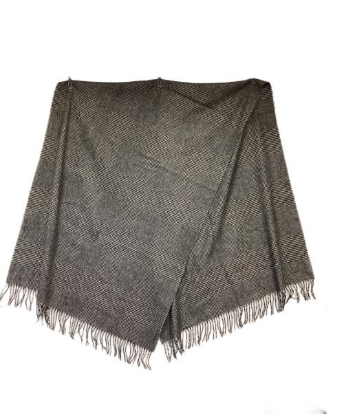 JOHNSTONS OF ELGIN（ジョンストンズオブエルガン）JOHNSTONS OF ELGIN (ジョンストンズオブエルガン) カシミヤ混大判ストール ブラックの古着・服飾アイテム