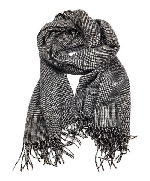 JOHNSTONS OF ELGIN（ジョンストンズオブエルガン）JOHNSTONS OF ELGIN (ジョンストンズオブエルガン) カシミヤ混大判ストール ブラックの古着・服飾アイテム