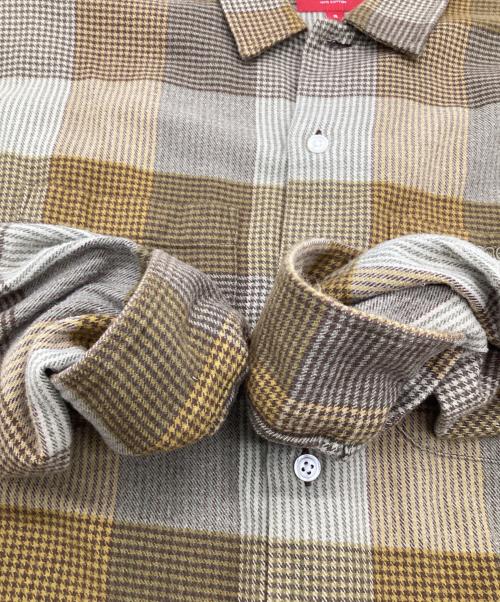 SUPREME（シュプリーム）SUPREME (シュプリーム) PLAID FLANNEL SHIRT（プラッド フランネル シャツ） カーキ サイズ:Sの古着・服飾アイテム