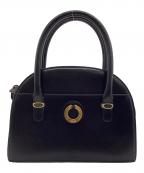 BALLYバリー）の古着「サークルロゴ ハンドバッグ」｜ブラック