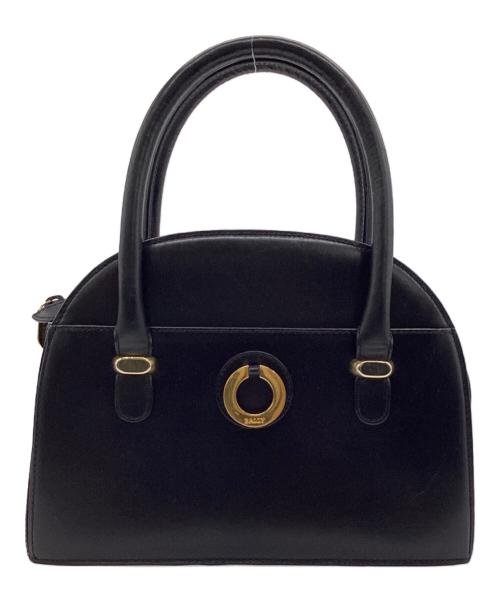 BALLY（バリー）BALLY (バリー) サークルロゴ ハンドバッグ ブラックの古着・服飾アイテム