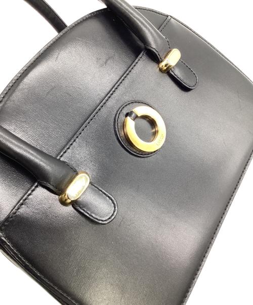 BALLY（バリー）BALLY (バリー) サークルロゴ ハンドバッグ ブラックの古着・服飾アイテム