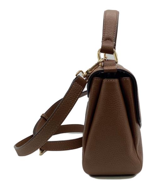 FURLA（フルラ）FURLA (フルラ) DAFNE S TOP HANDLE（ダフネ シングル トップ ハンドル）2WAYショルダーバッグ ブラウンの古着・服飾アイテム