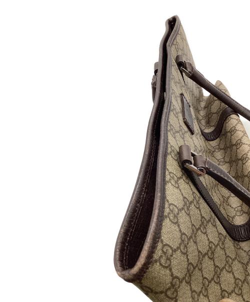 GUCCI（グッチ）GUCCI (グッチ) GGスプリーム トートバッグ グレーの古着・服飾アイテム