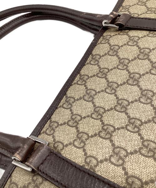 GUCCI（グッチ）GUCCI (グッチ) GGスプリーム トートバッグ グレーの古着・服飾アイテム