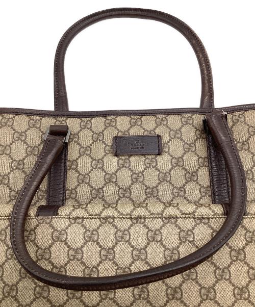 GUCCI（グッチ）GUCCI (グッチ) GGスプリーム トートバッグ グレーの古着・服飾アイテム