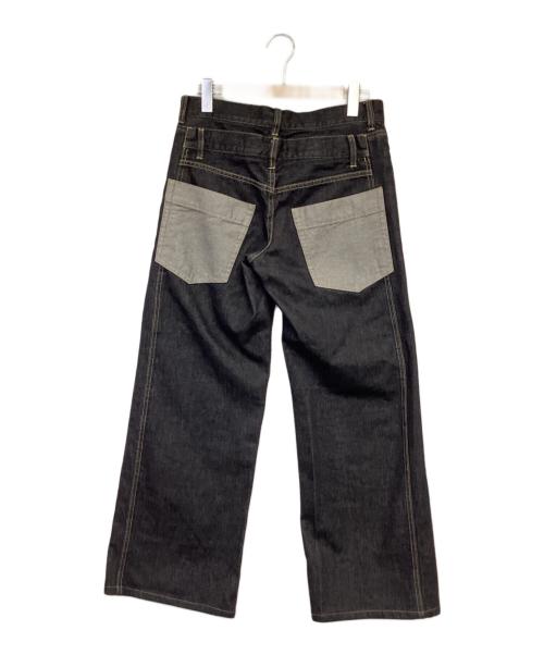 SLY（スライ）SLY (スライ) DOUBLE BELT WIDE FLARE PT-C（ダブルベルト ワイド フレア）デニムパンツ ブラック サイズ:2の古着・服飾アイテム
