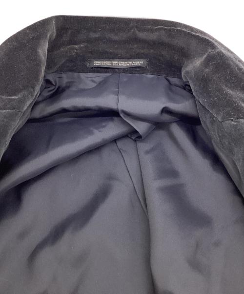 Yohji Yamamoto COSTUME D'HOMME（ヨウジヤマモトコスチュームドオム）Yohji Yamamoto COSTUME D'HOMME (ヨウジヤマモトコスチュームドオム) ベロアジャケット ブラック サイズ:6の古着・服飾アイテム