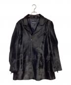 GIORGIO ARMANIジョルジョアルマーニ）の古着「ハラコレザー ジャケット」｜ダークブラウン